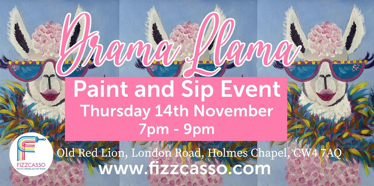 Paint and Sip 'Drama Llama' at The Old Red Lion, Holmes Chapel