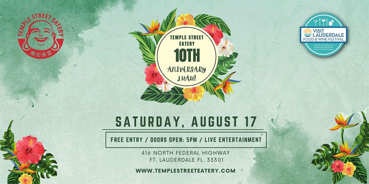 Temple Street Eatery Celebrates 10 Years with a Polynesian Luau Party!