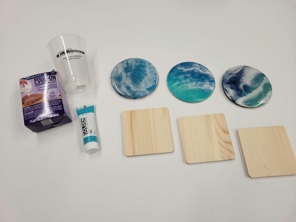 Coastal Resin Coasters - Enchanted Lake