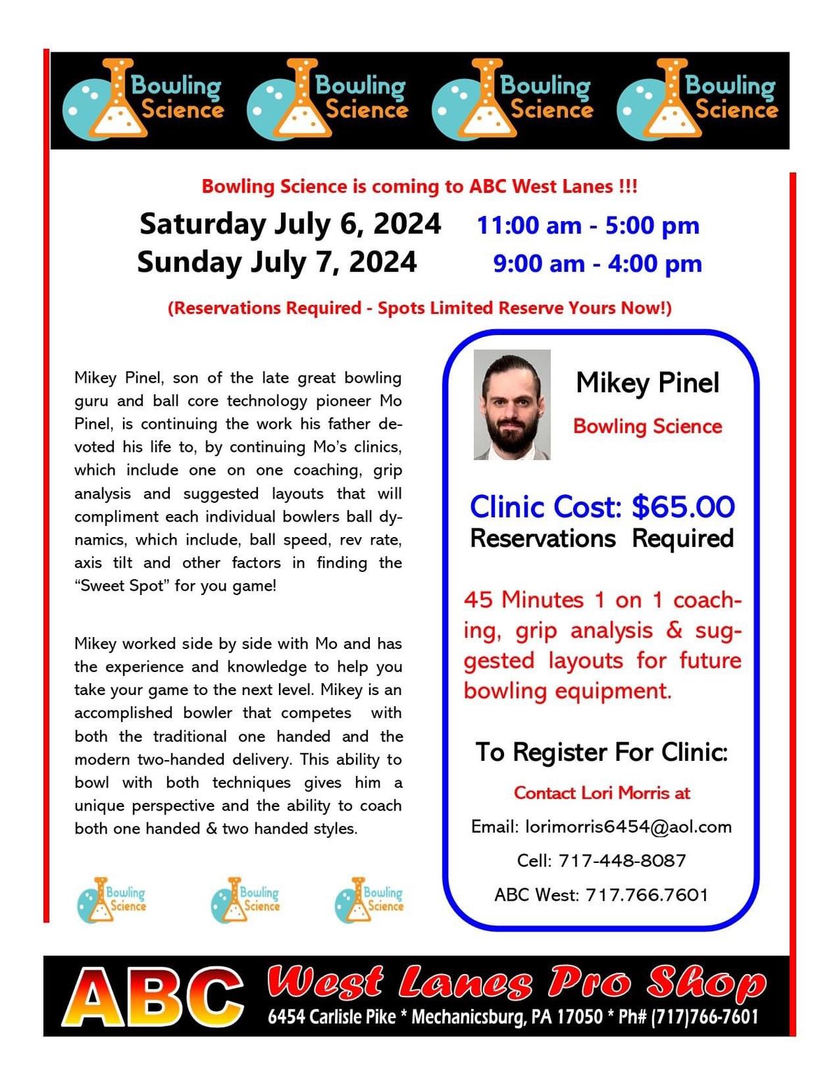 Bowling Science\/Mikey PINEL Bowling Clinic