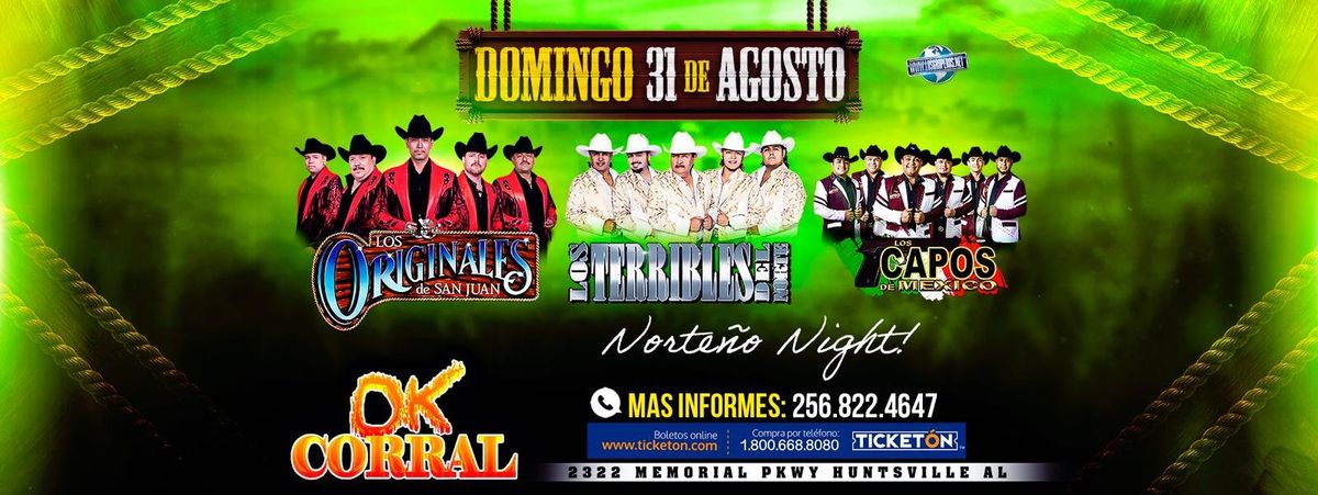 LOS ORIGINALES DE SAN JUAN, LOS TERRIBLES DEL NORTE Y MAS in Huntsville