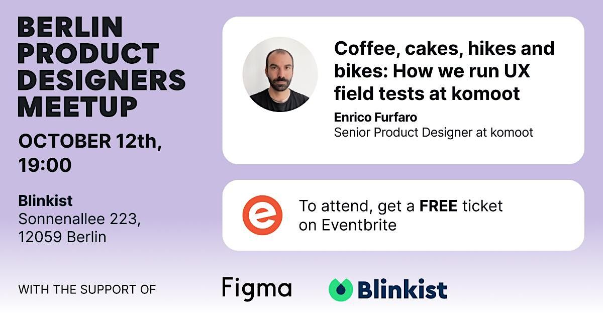 BPD#21: Coffee, cakes, hikes and bikes: How we run UX field tests at komoot