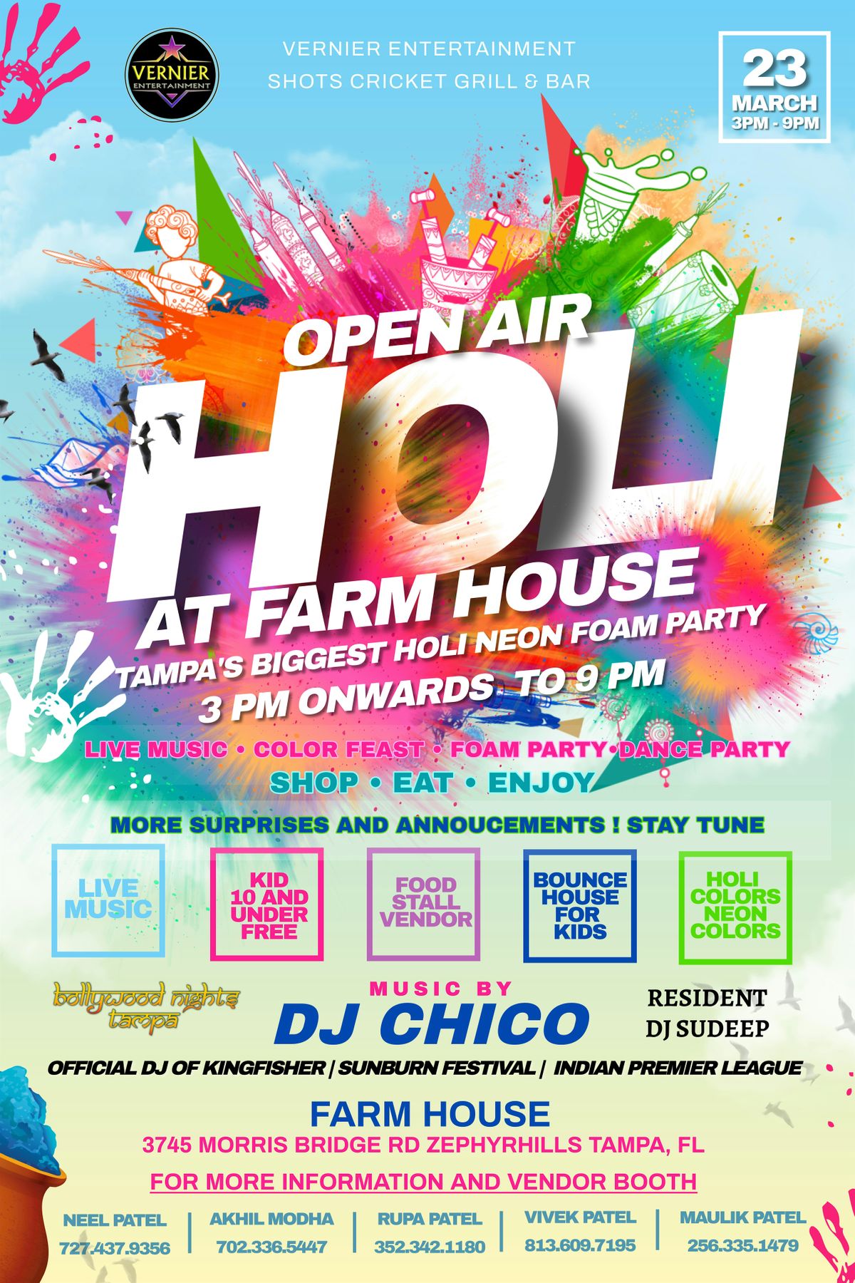 Holi at Farmhouse 2024 | TAMPA