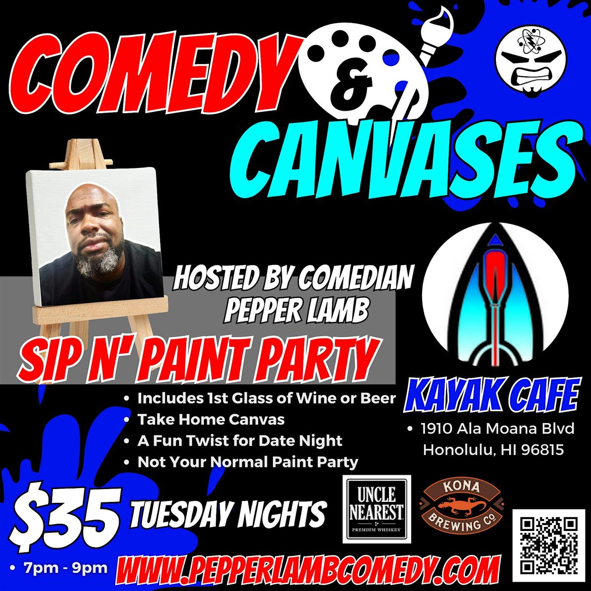 Comedy & Canvases - Sip N' Paint Party - October 22nd