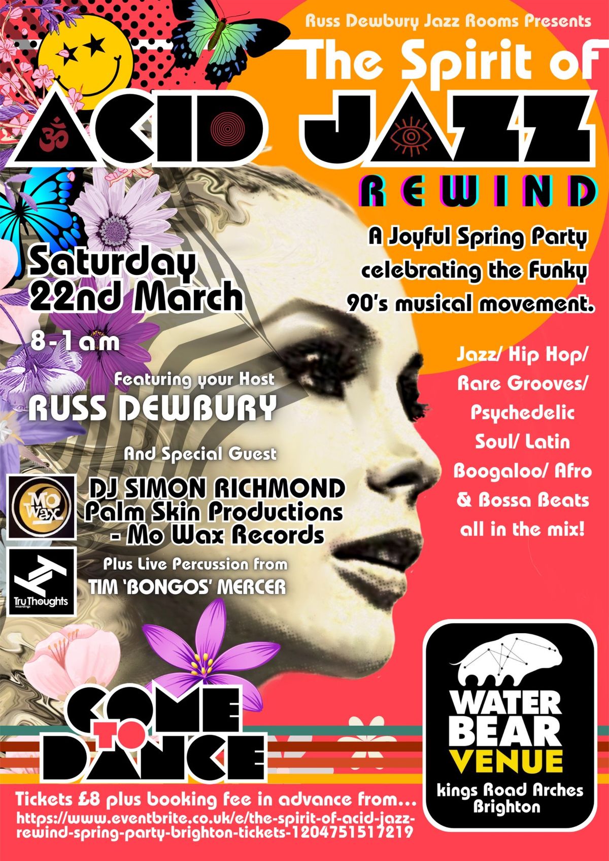 The Spirit of Acid Jazz Rewind! Saturday 22nd March - Waterbear Venue, Brighton