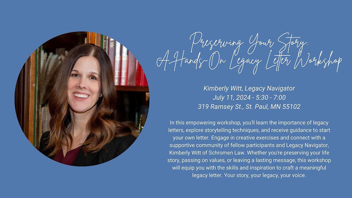 Preserving Your Story: A Hands-On Legacy Letter Workshop