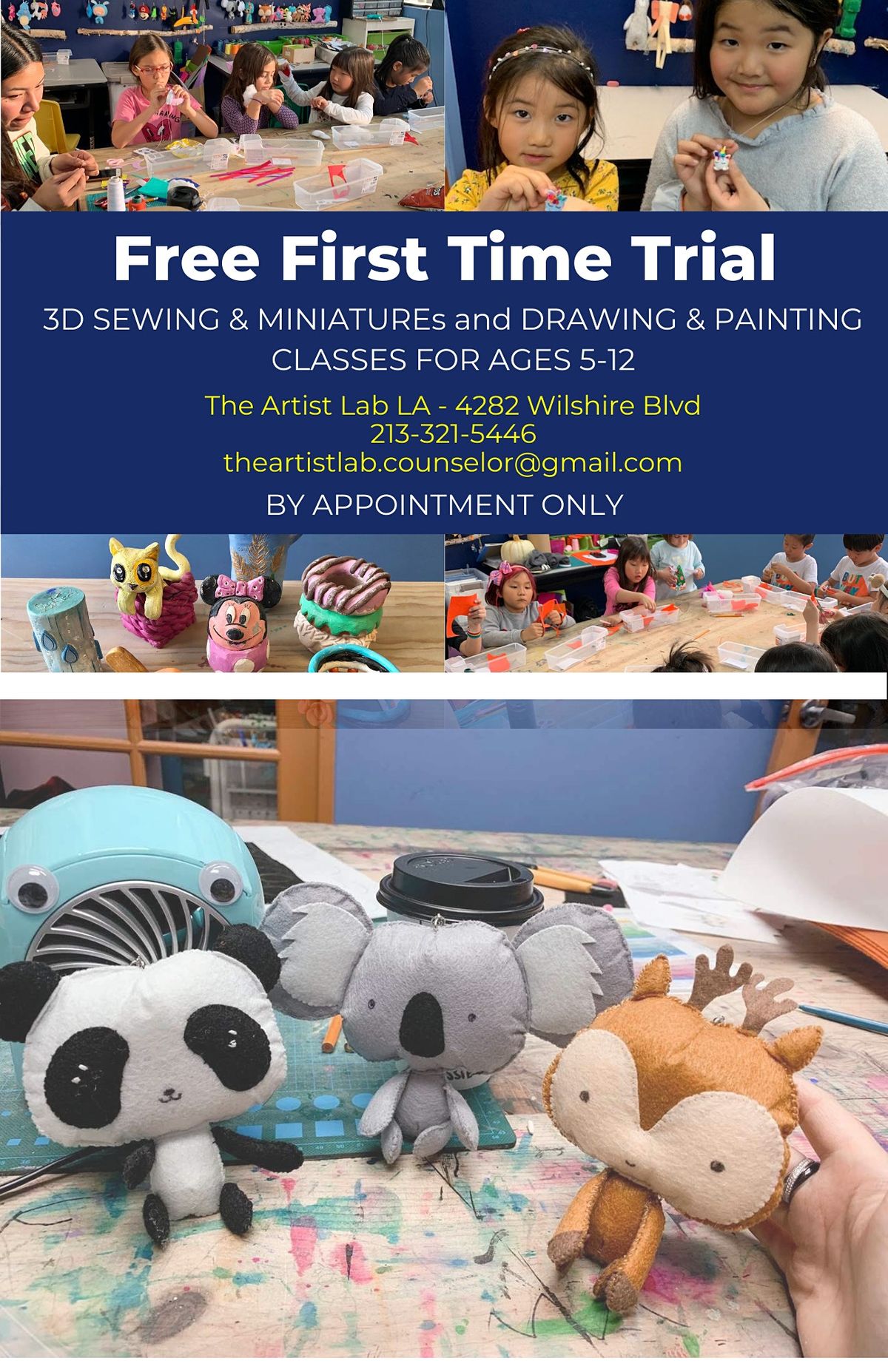 Free Kid's Fine Art Trial Class Los Angeles (3.5 to 16 years old)