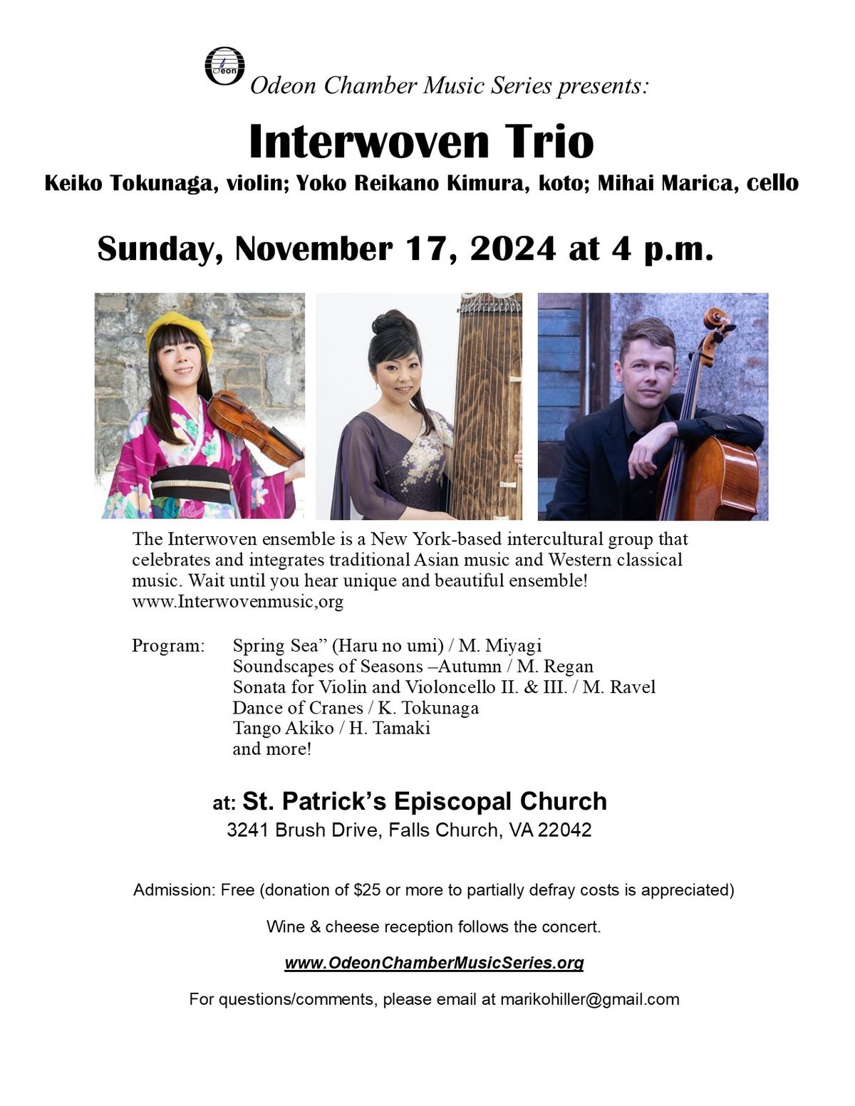 Interwoven Trio (violin, cello, and koto)