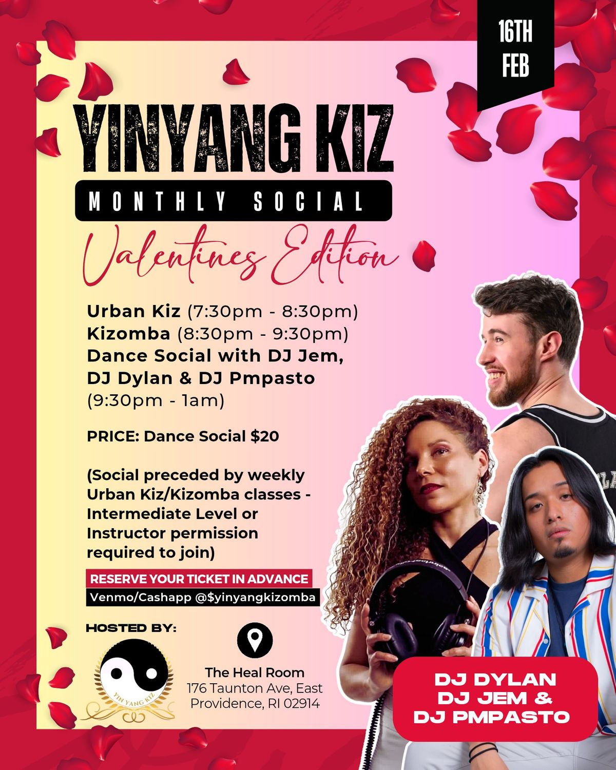 YinYang Kiz Monthly Social: "Valentines Edition"