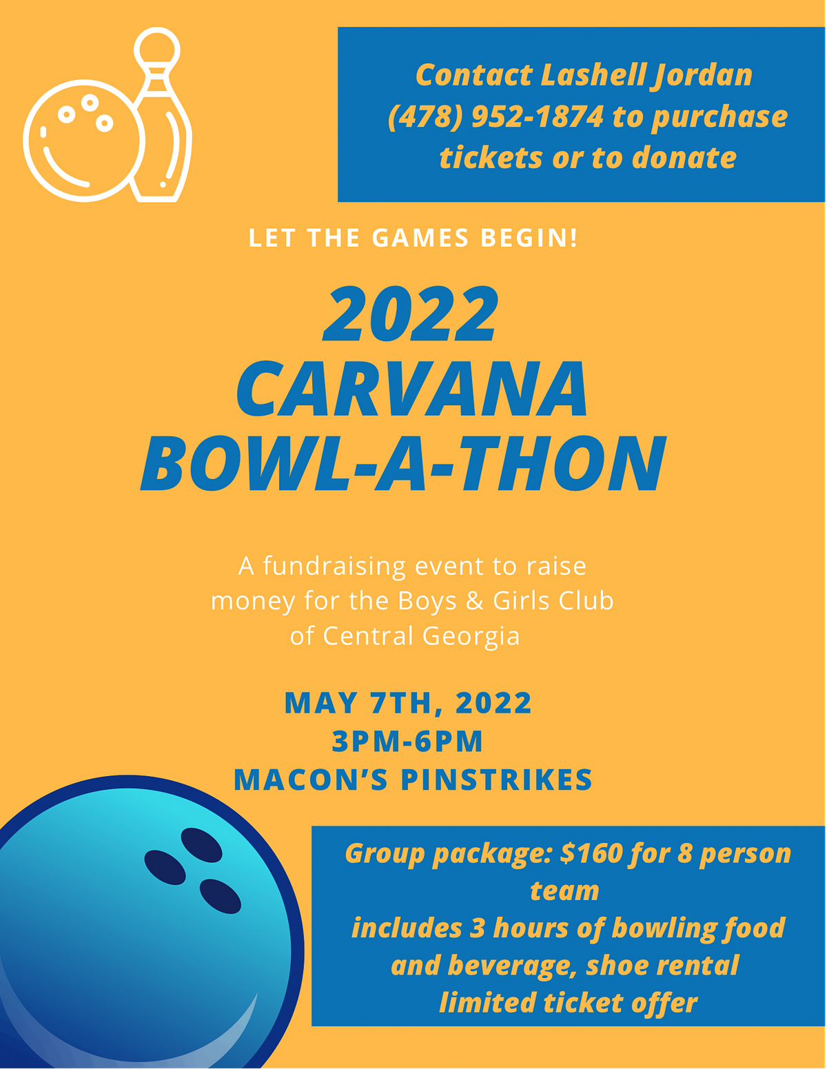 Carvanas BowlAThon 2022, Pin Strikes Macon, 7 May 2022
