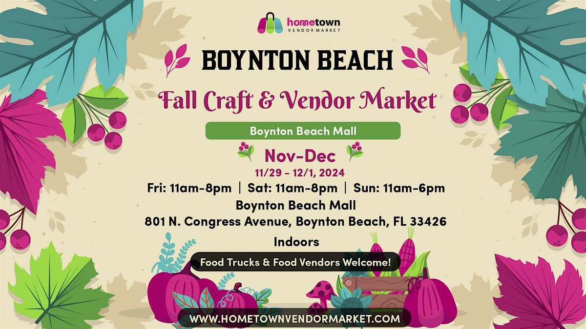 Boynton Beach Fall Craft and Vendor Market