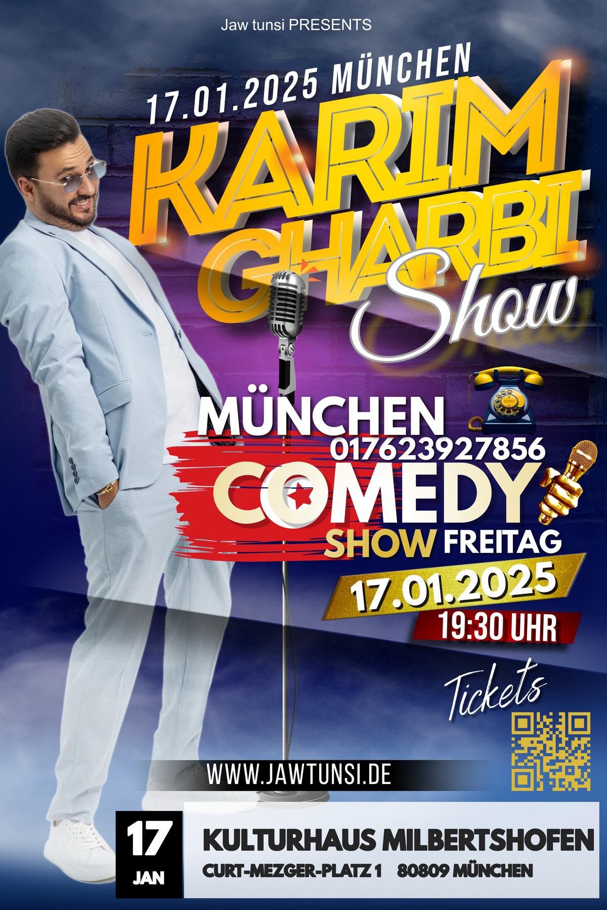 Karim Gharbi Live 17.01.2025 in M\u00fcnchen 