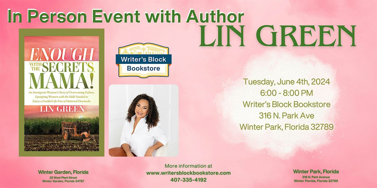In Person Event with Author Lin Green