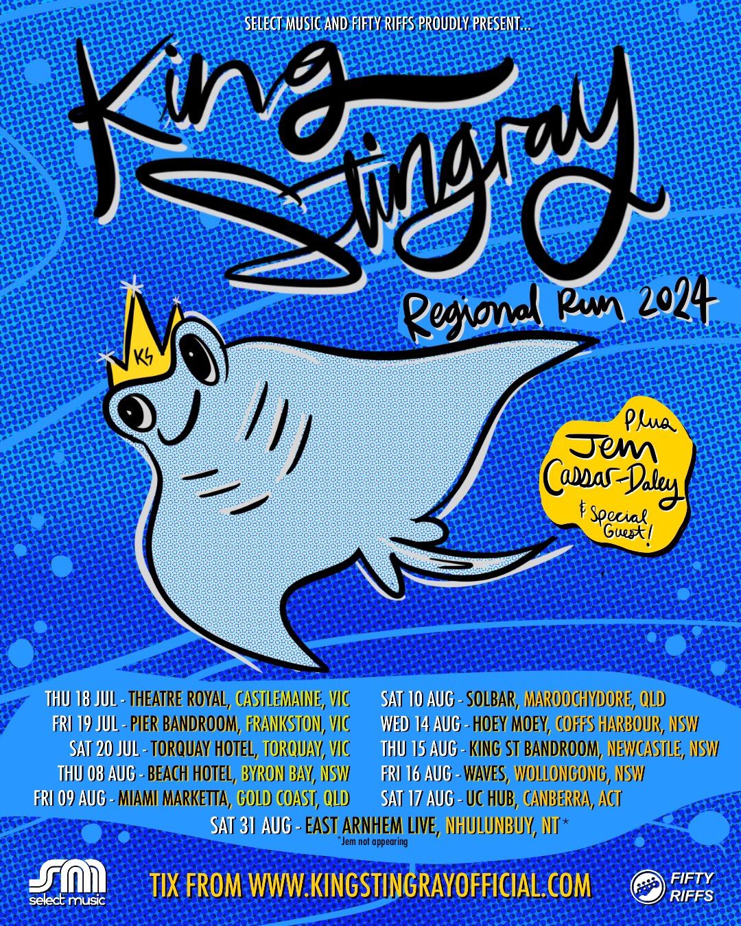 King Stingray regional run tour