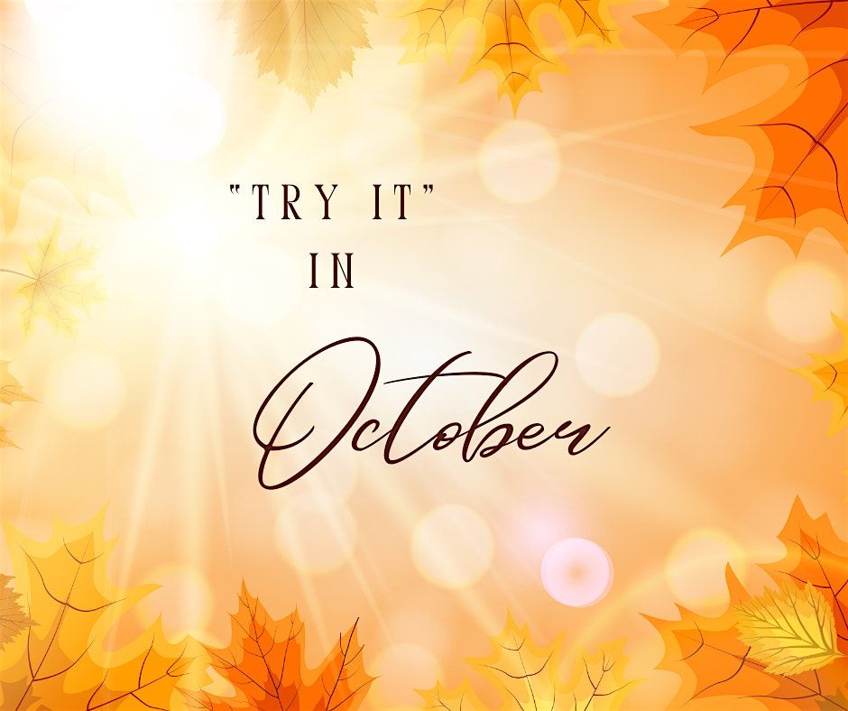 Try It in Person in October with Cindy!