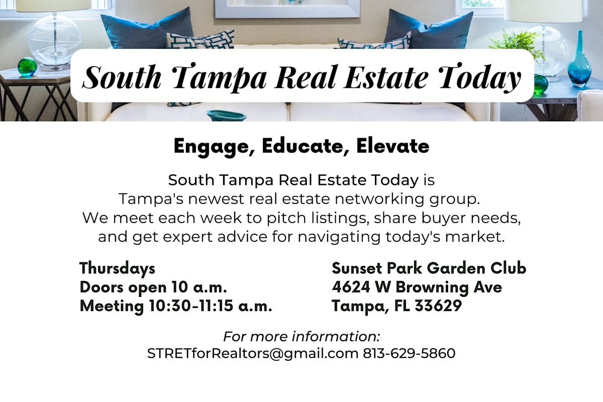 South Tampa Real Estate Today - NO MEETINGS UNTIL JAN 18, 2024