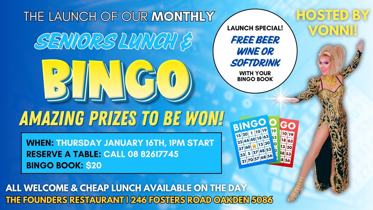 Launch: Seniors Lunch & Bingo with VONNI!