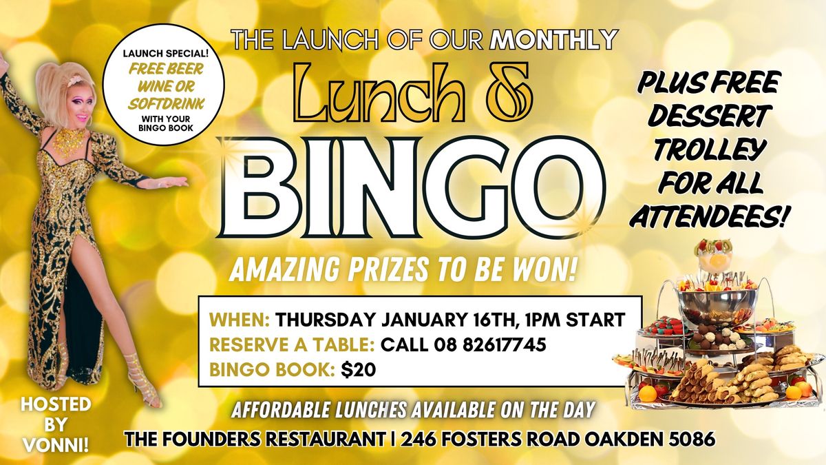 Lunch & Bingo! FREE Drink AND Dessert!