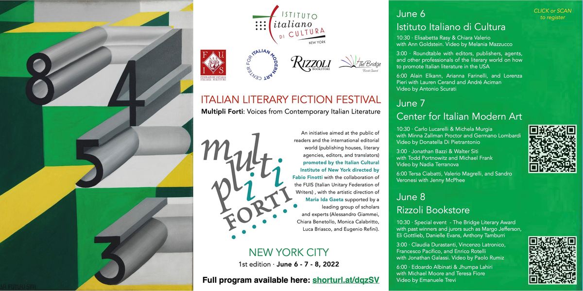 Multipli Forti: Italian Literary Fiction Festival at Rizzoli Bookstore
