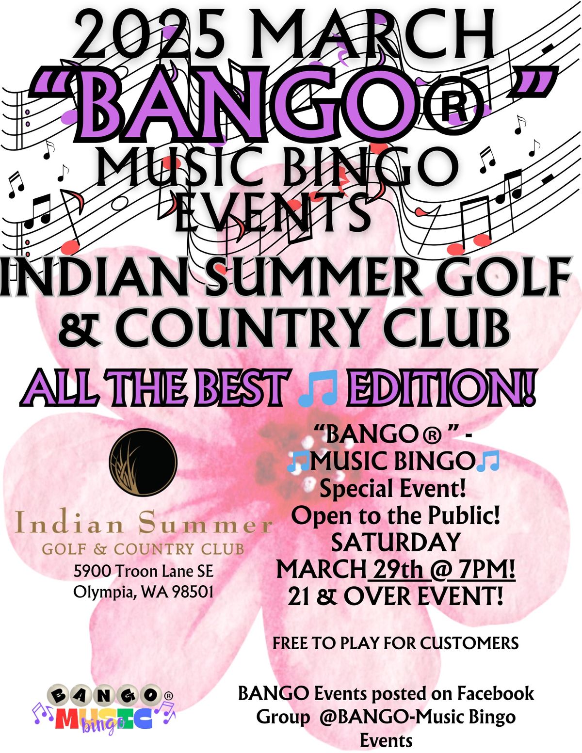 \u201cBANGO\u00ae\ufe0f\u201d - MUSIC BINGO