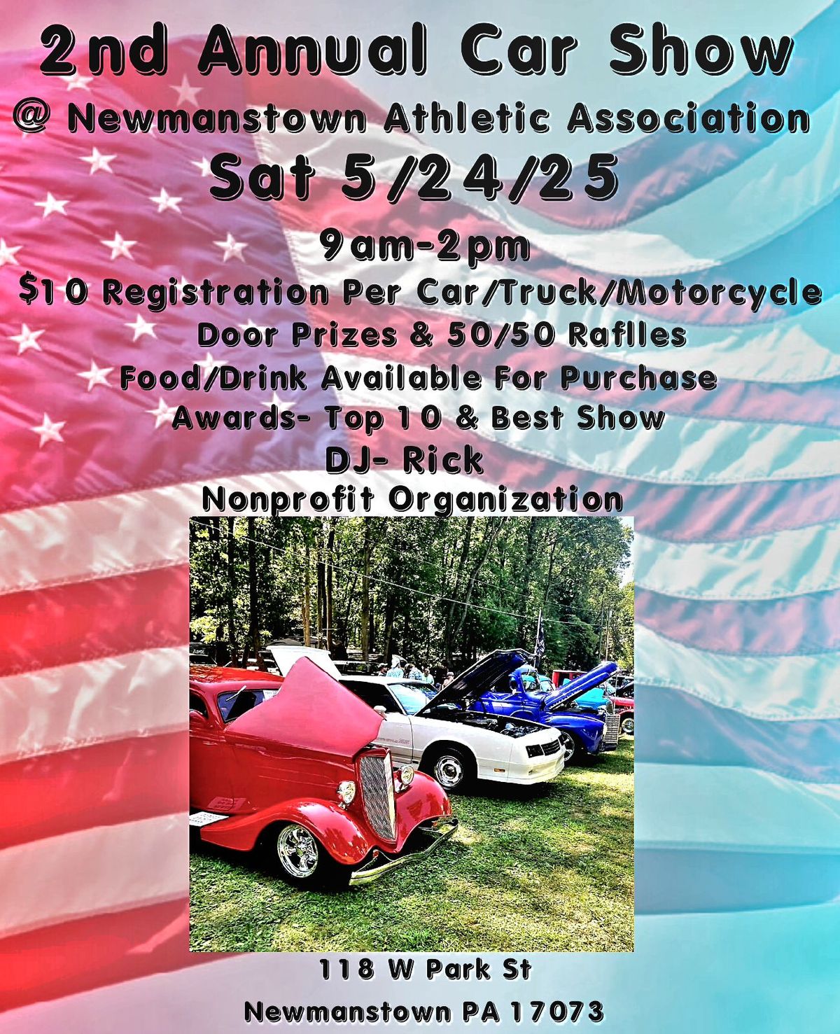 2nd Annual Car Show @ Newmanstown Athletic Association 