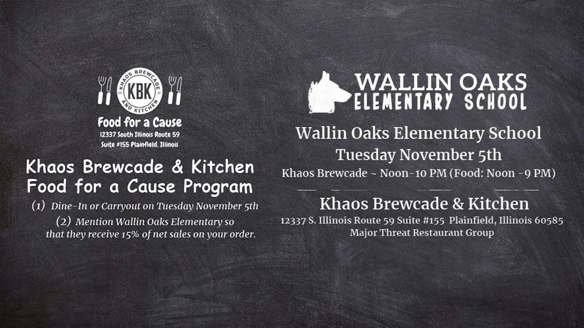 Khaos Brewcade Food for a Cause - Wallin Oaks Elementary - 11\/5\/24