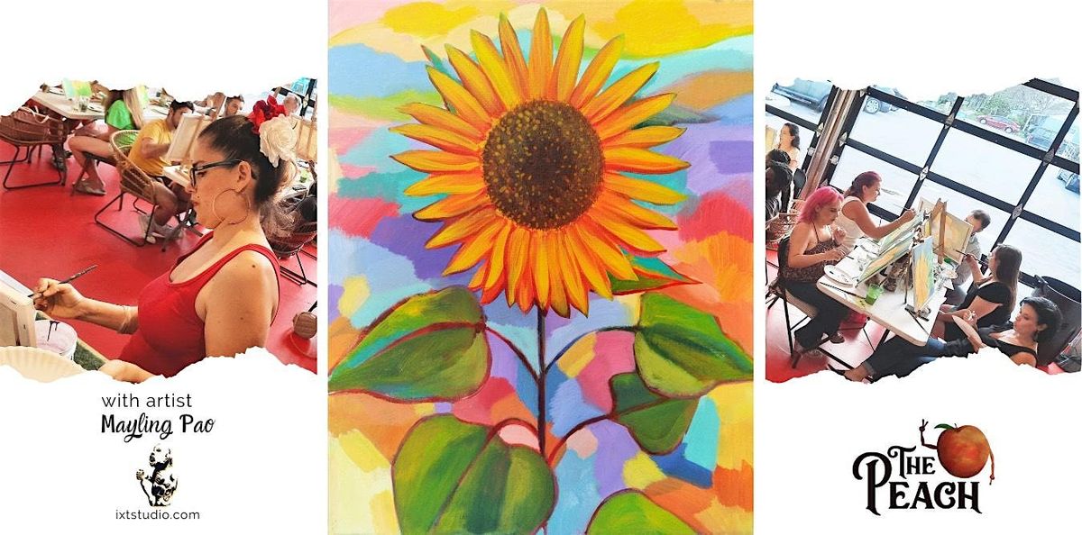 Radiant Sunflower Paint & Sip at The Peach