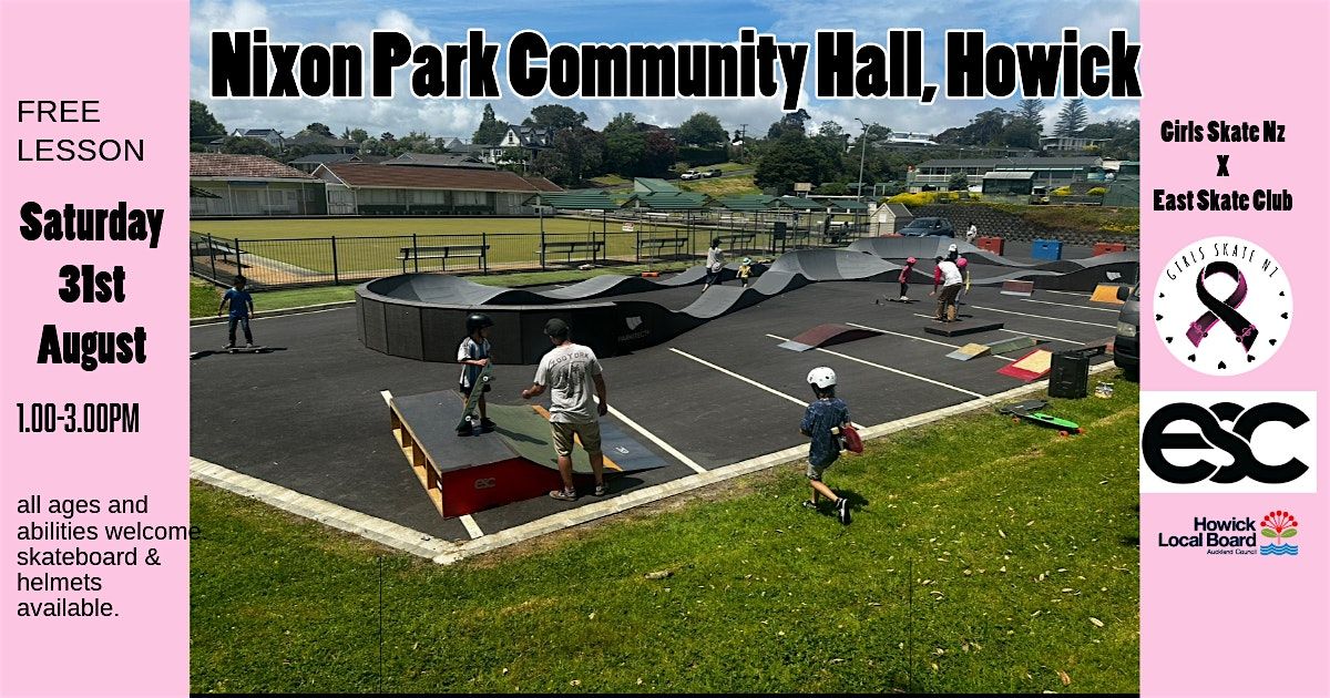 Girls Skate NZ x East Skate Club  Skateboarding Clinic-Nixon Community Hall