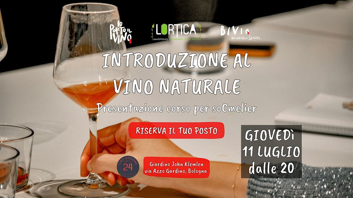 Introduzione al vino naturale: open day corso per soCmelier