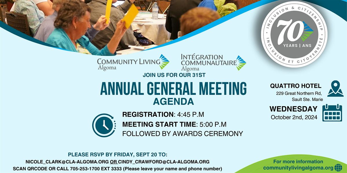 Community Living Algoma Annual General Meeting 2024