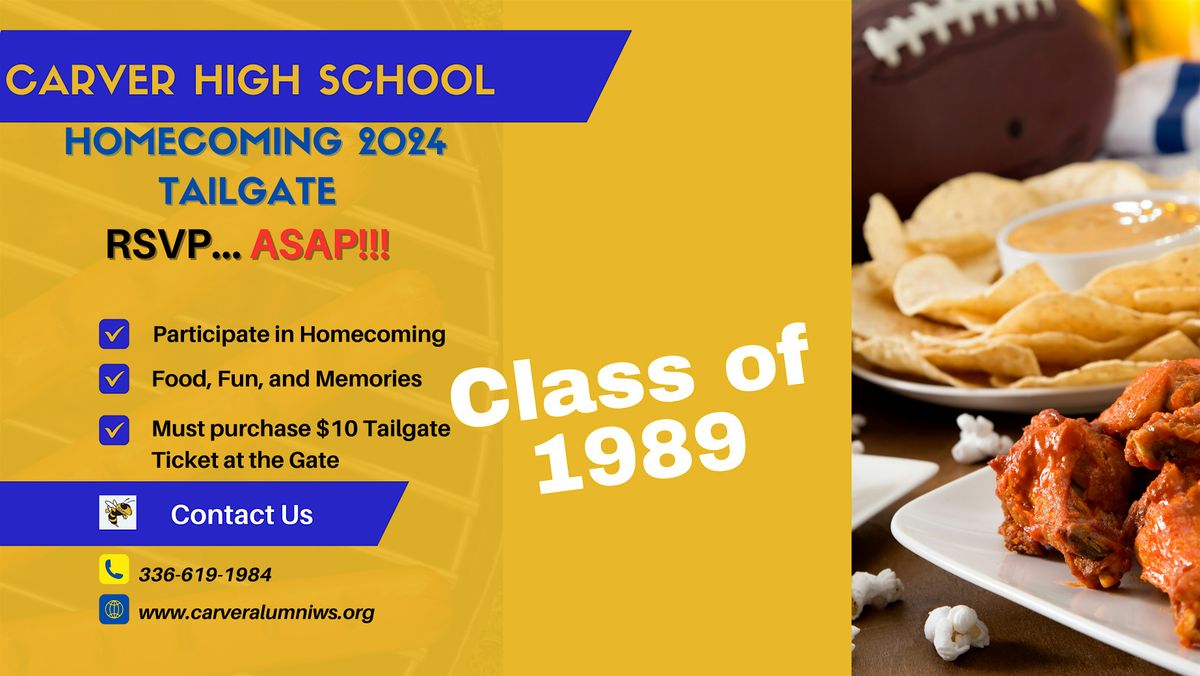 Class of 1989 Homecoming 2024 Tailgate at the Game