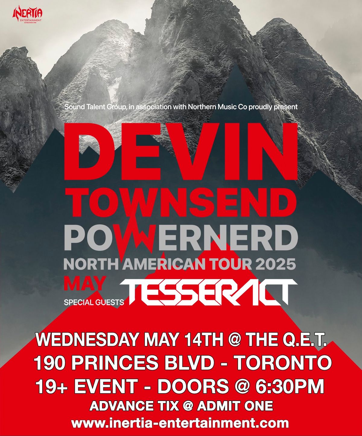 Devin Townsend's PowerNerd Tour! wsg. Tesseract