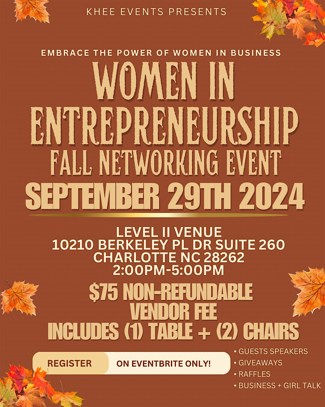 Women in Bizness Fall Networking Mixer