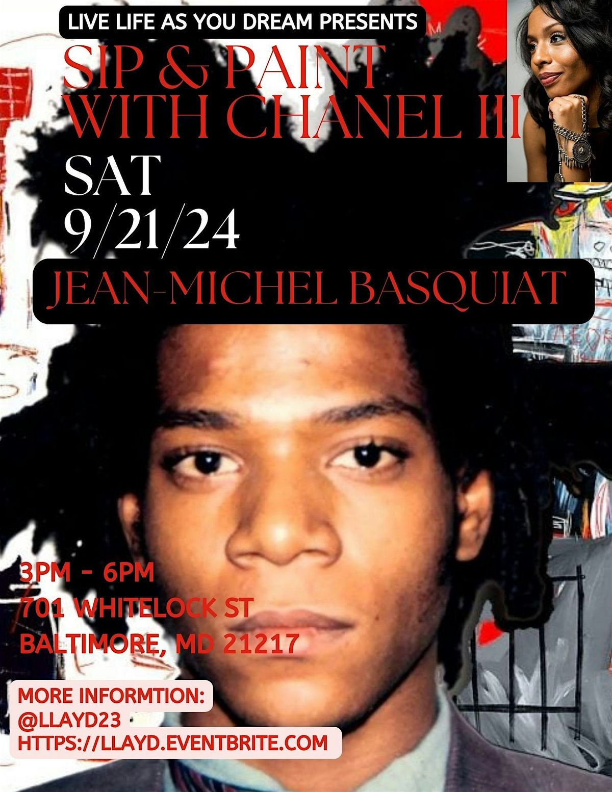 LLAYD Presents - Sip & Paint with Chanel III (Jean-Michel Basquiat Theme)