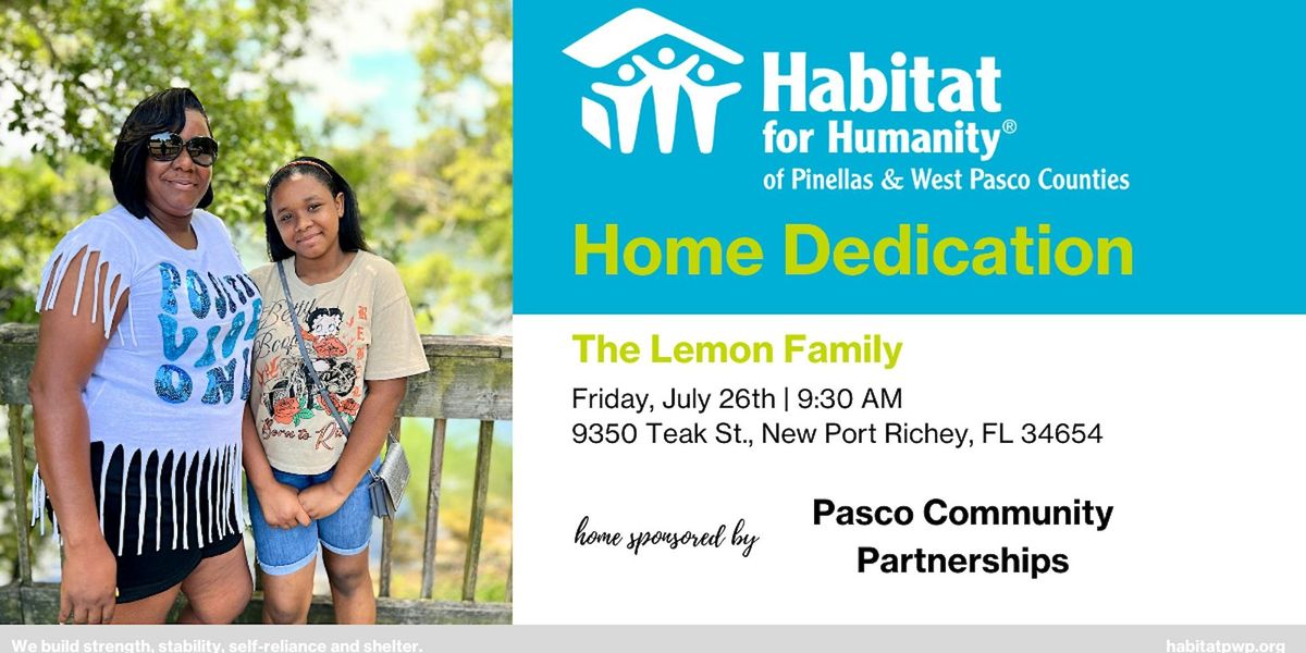 The Lemon Family Home Dedication