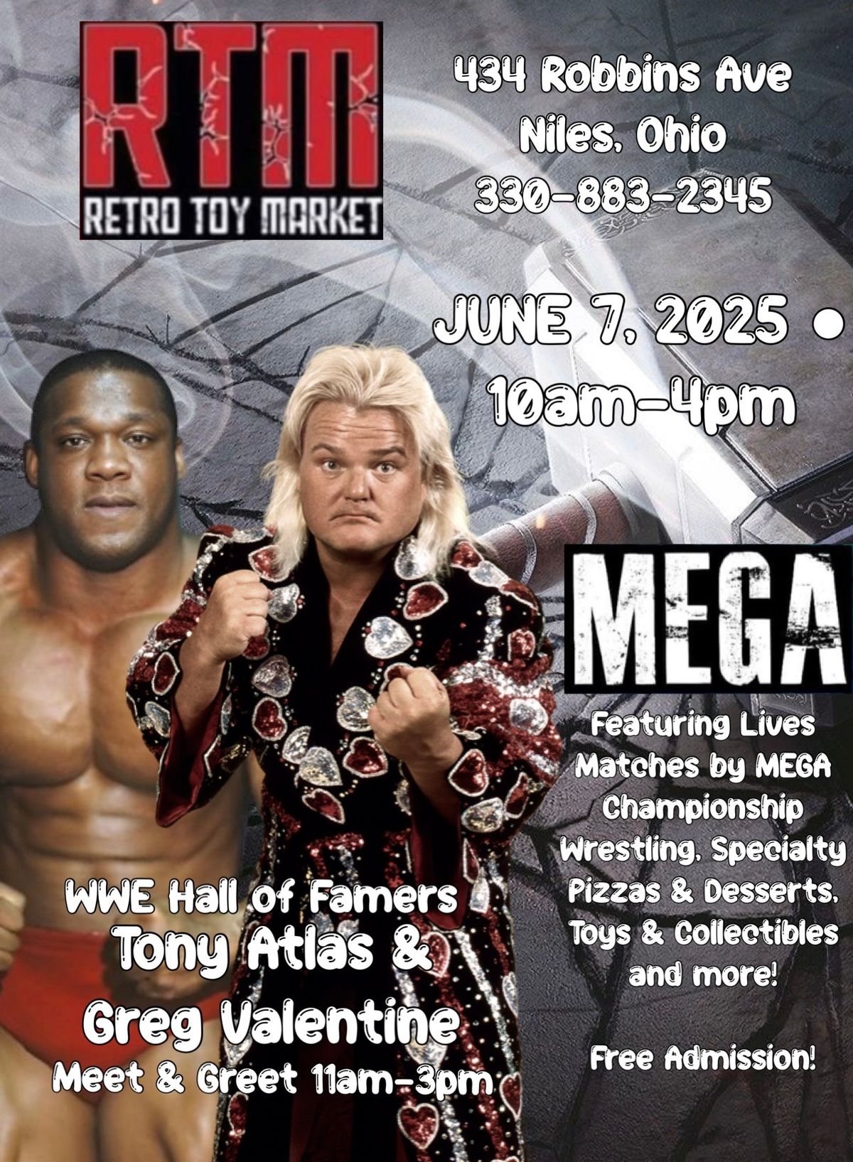 Niles, OH Retro Toy Market \u2022 Greg Valentine\/Tony Atlas Meet & Greet