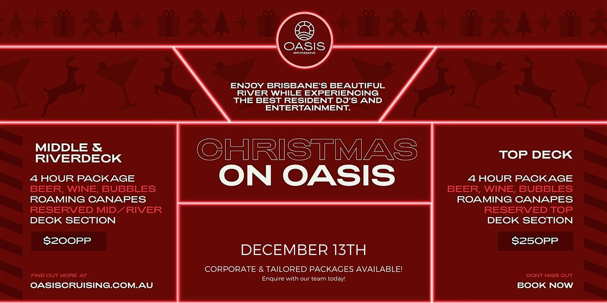 CHRISTMAS CRUISE ON OASIS - Friday 13th December 2024