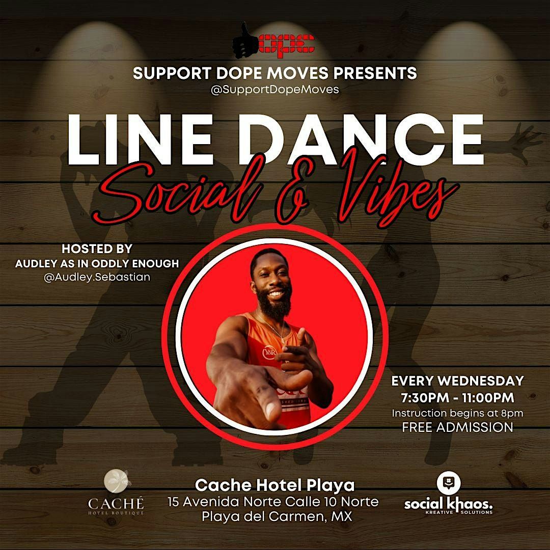 SUPPORT DOPE MOVES LINE DANCE SOCIAL \u25fe Playa del Carmen, Mexico