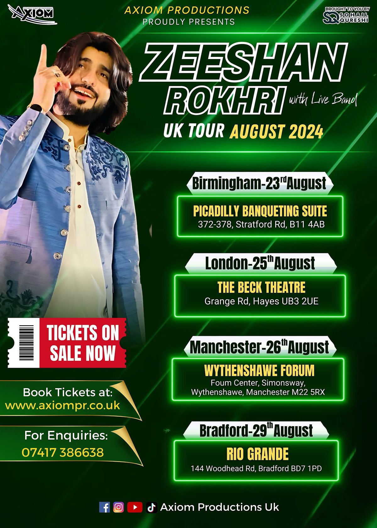 Zeeshan Khan Rokhri Live in Bradford with live band - UK Tour 2024