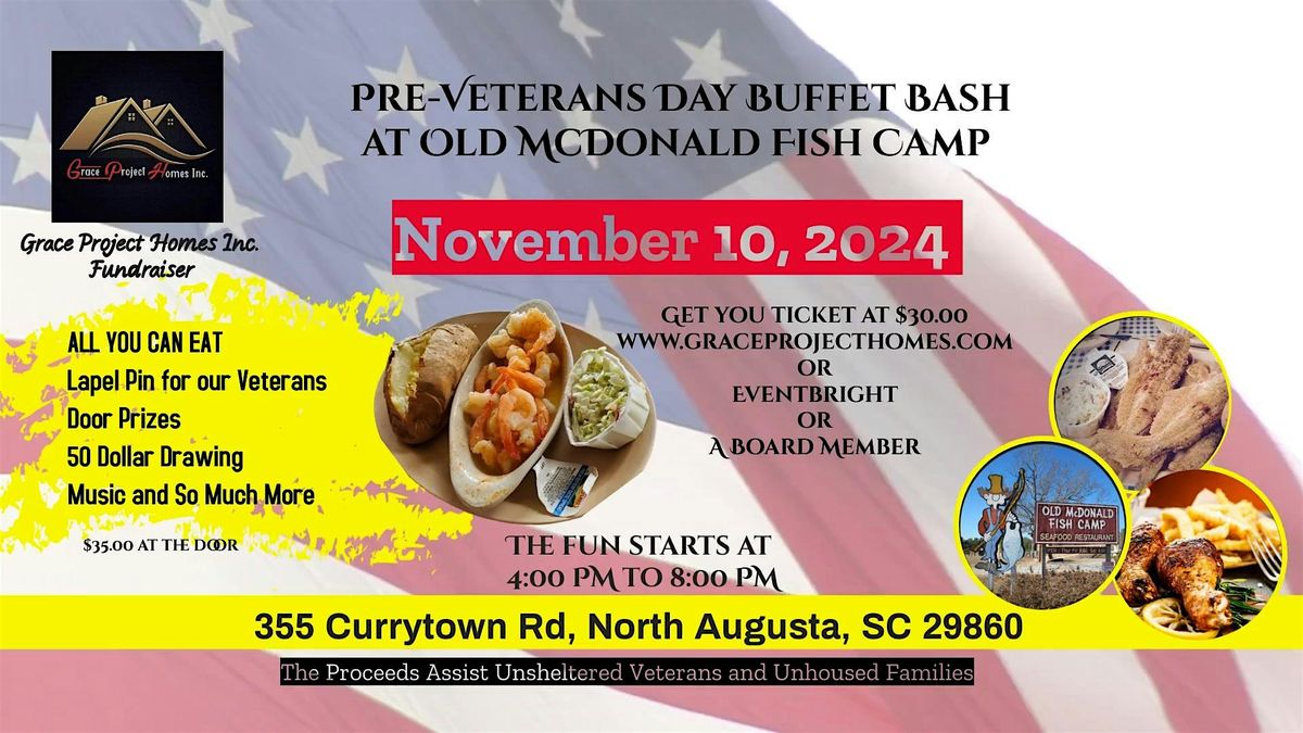 Per-Veterans Day Buffet Bash (Grace Project Homes Fundraiser)