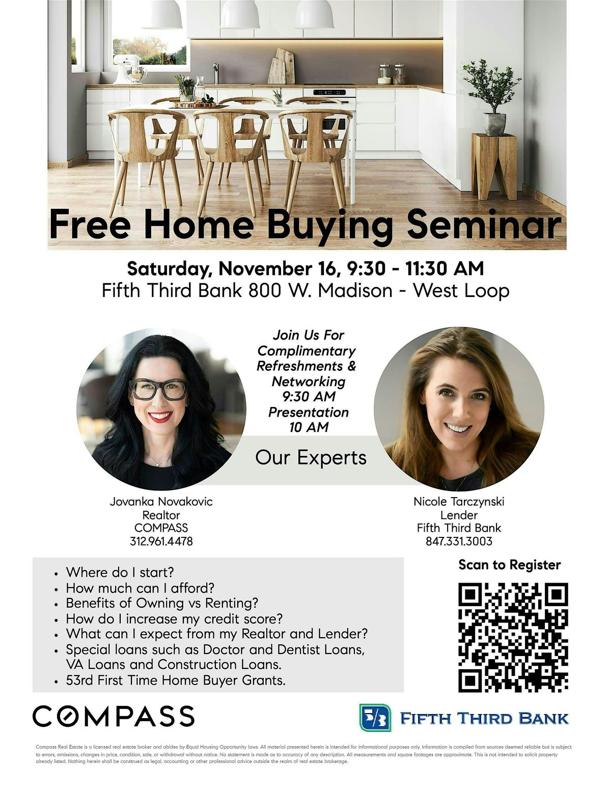 Home Buying Seminar in WEST LOOP Chicago Saturday 11\/16\/24 9:30-11:30AM