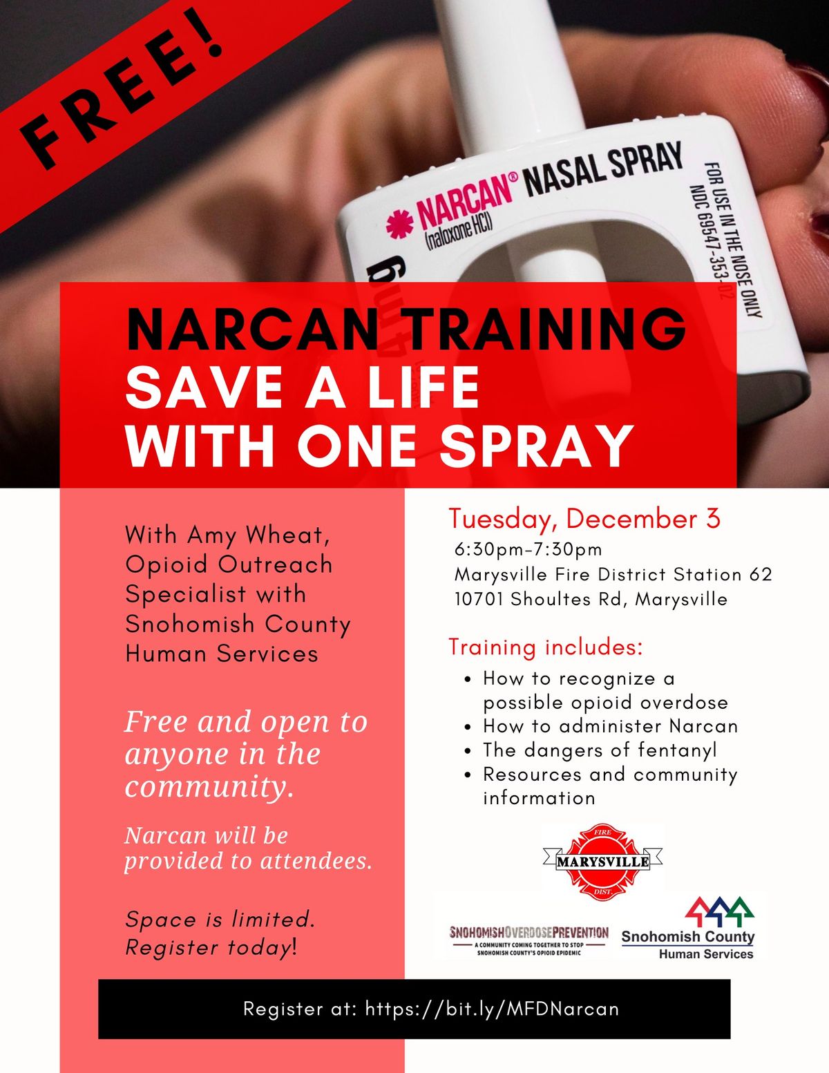 Narcan Training- Save a Life with One Spray