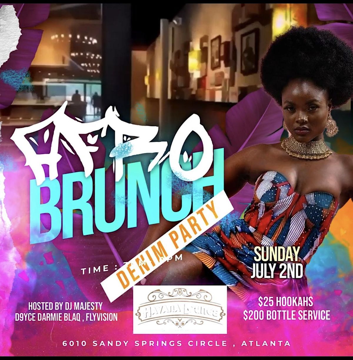 AFRO BRUNCH DENIM PARTY JULY 2ND (DAY PARTY)