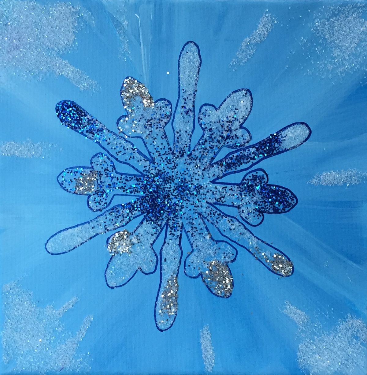 Glitter Snowflake-12x12 ($20)