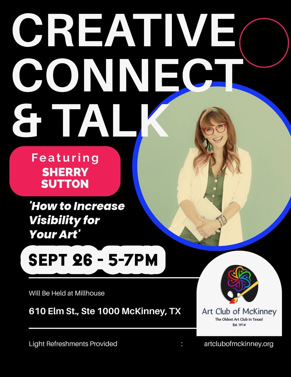 Creative Connect & Talk Evening Event - Art Club of McKinney, Texas