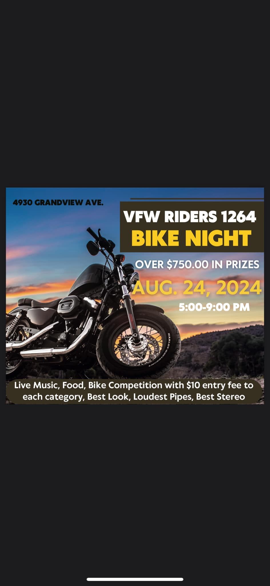 VFW Post 1264 Riders Bike Night