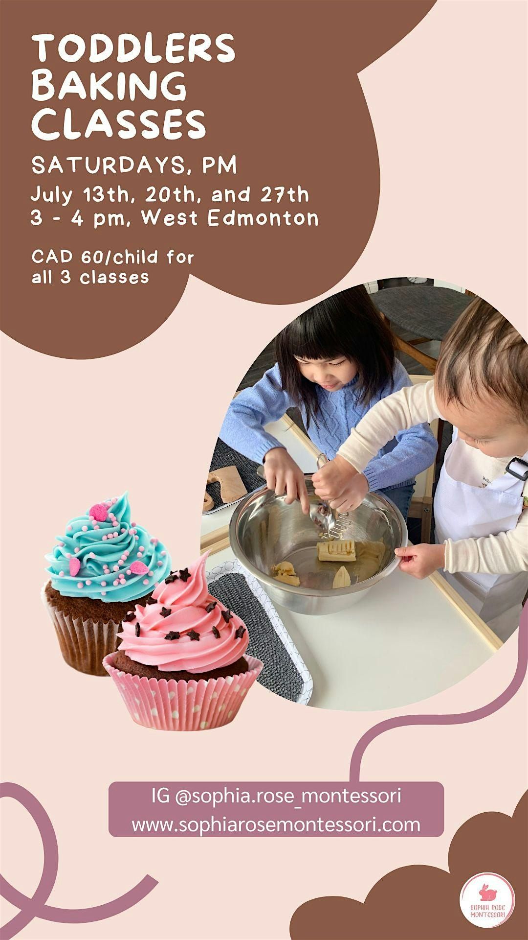 Toddlers Baking Classes Saturdays series (July - afternoon)