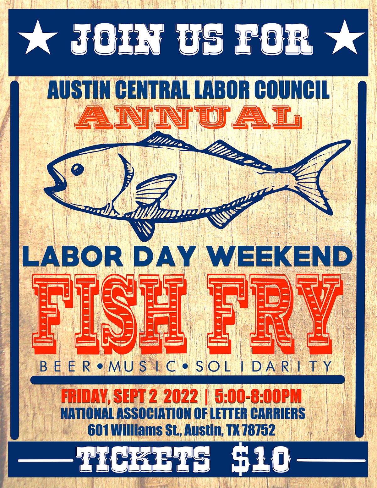2022 Labor Day Weekend Fish Fry, NALC, Austin, 2 September 2022