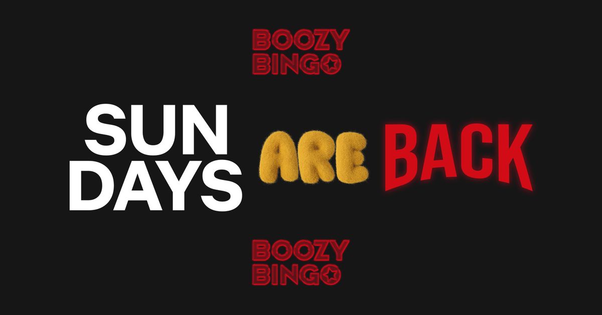 Boozy Bingo pres. OCT\/NOV\/DEC Shows