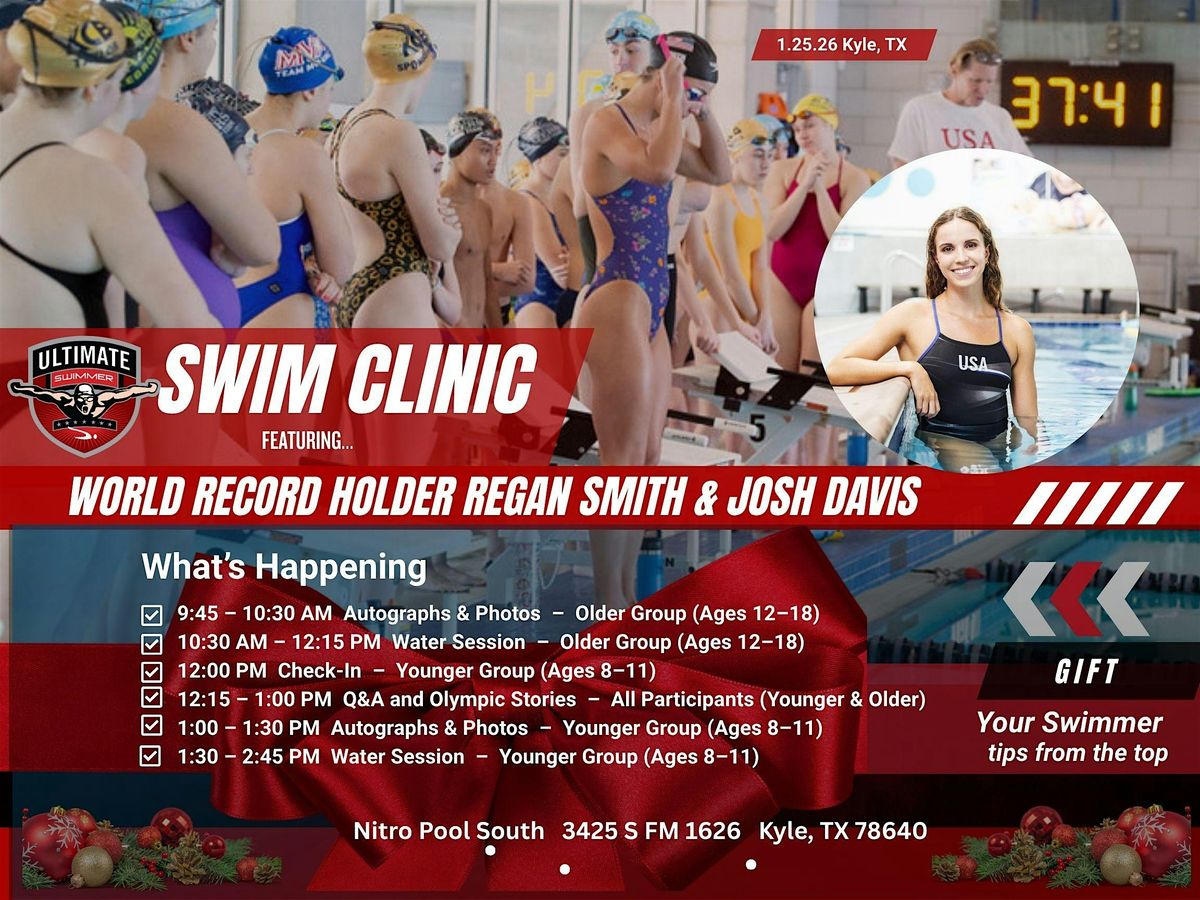 WORLD RECORD HOLDER REGAN SMITH & JOSH DAVIS BREAKOUT SWIM CLINIC